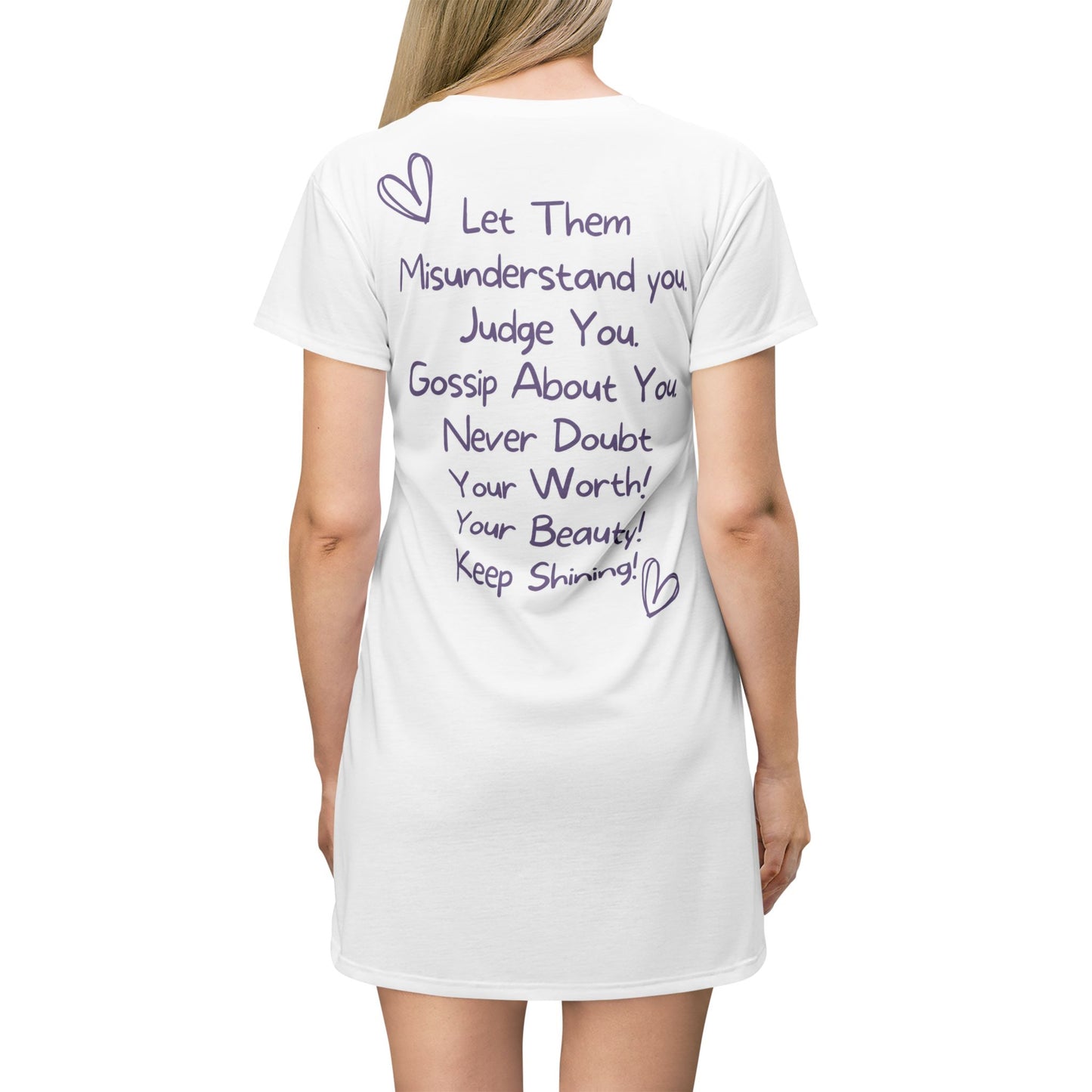 "Let Them" T-Shirt Dress (AOP)