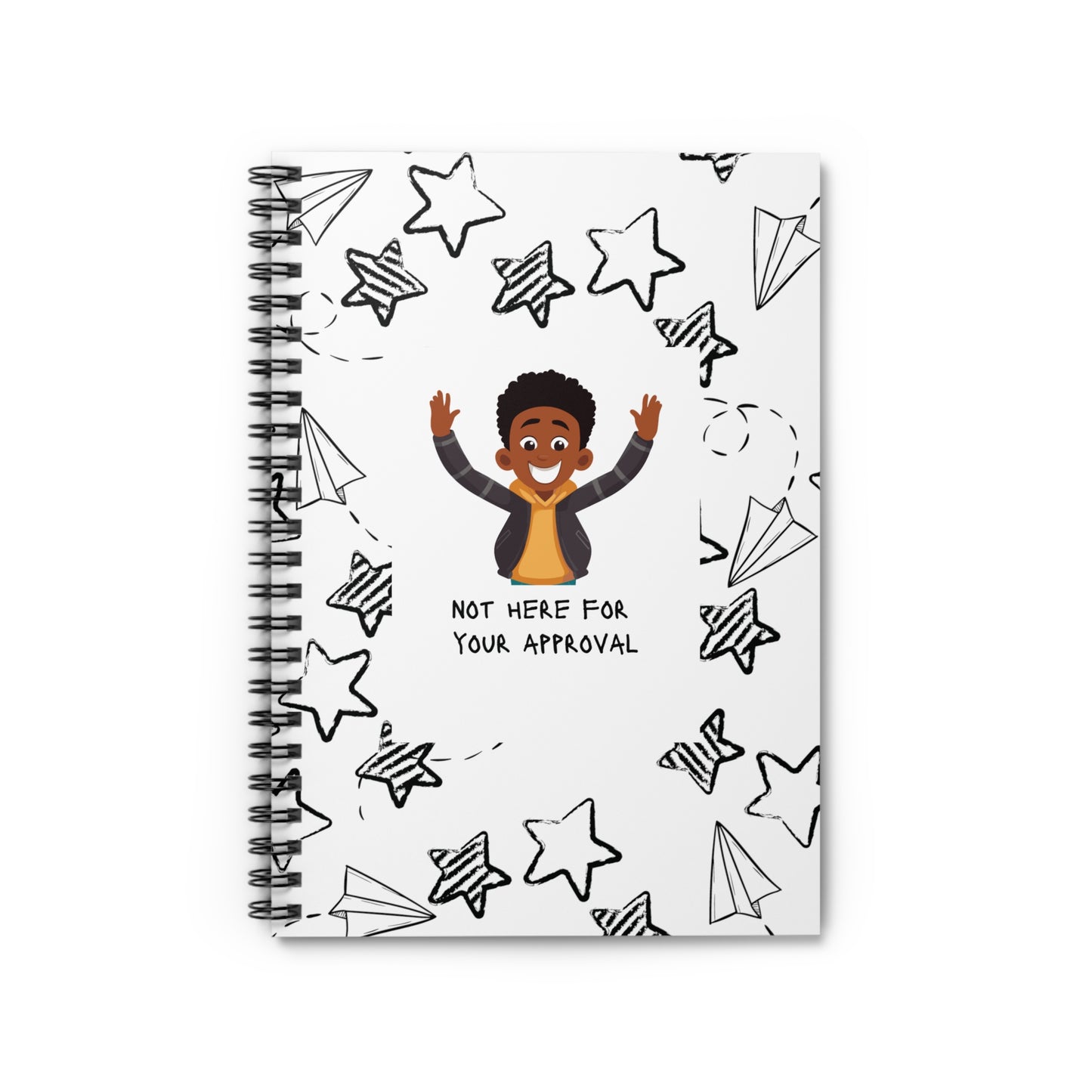 "Boy's Resilience"  Spiral Notebook - Ruled Line