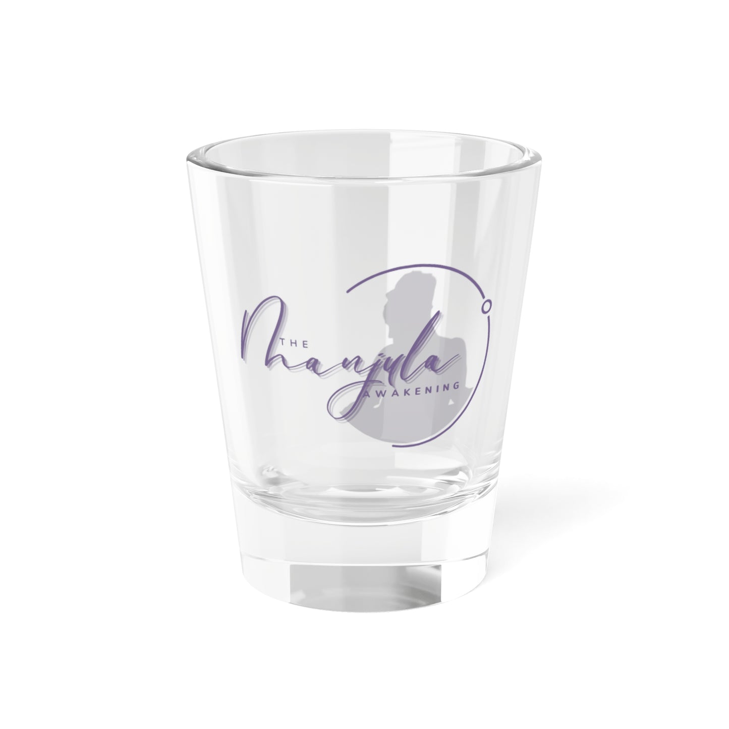 The Manjula Awakening Logo Shot Glass, 1.5oz