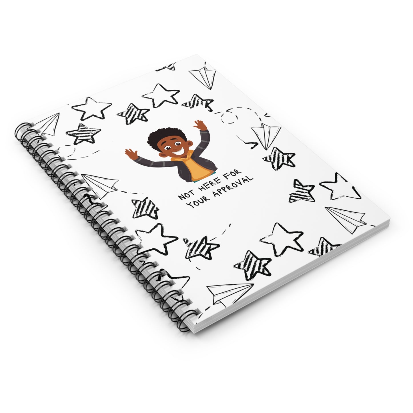 "Boy's Resilience"  Spiral Notebook - Ruled Line