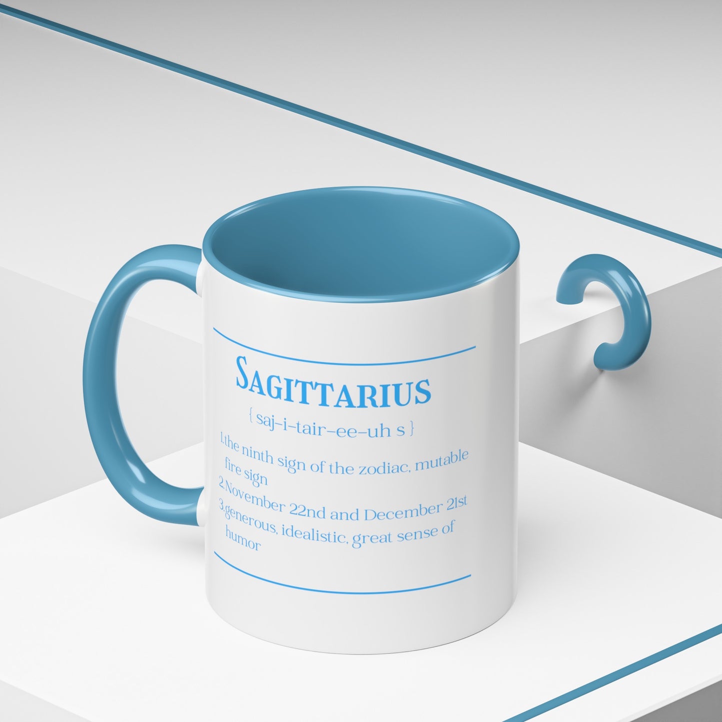 Sagittarius Accent Coffee Mug ( Blue )