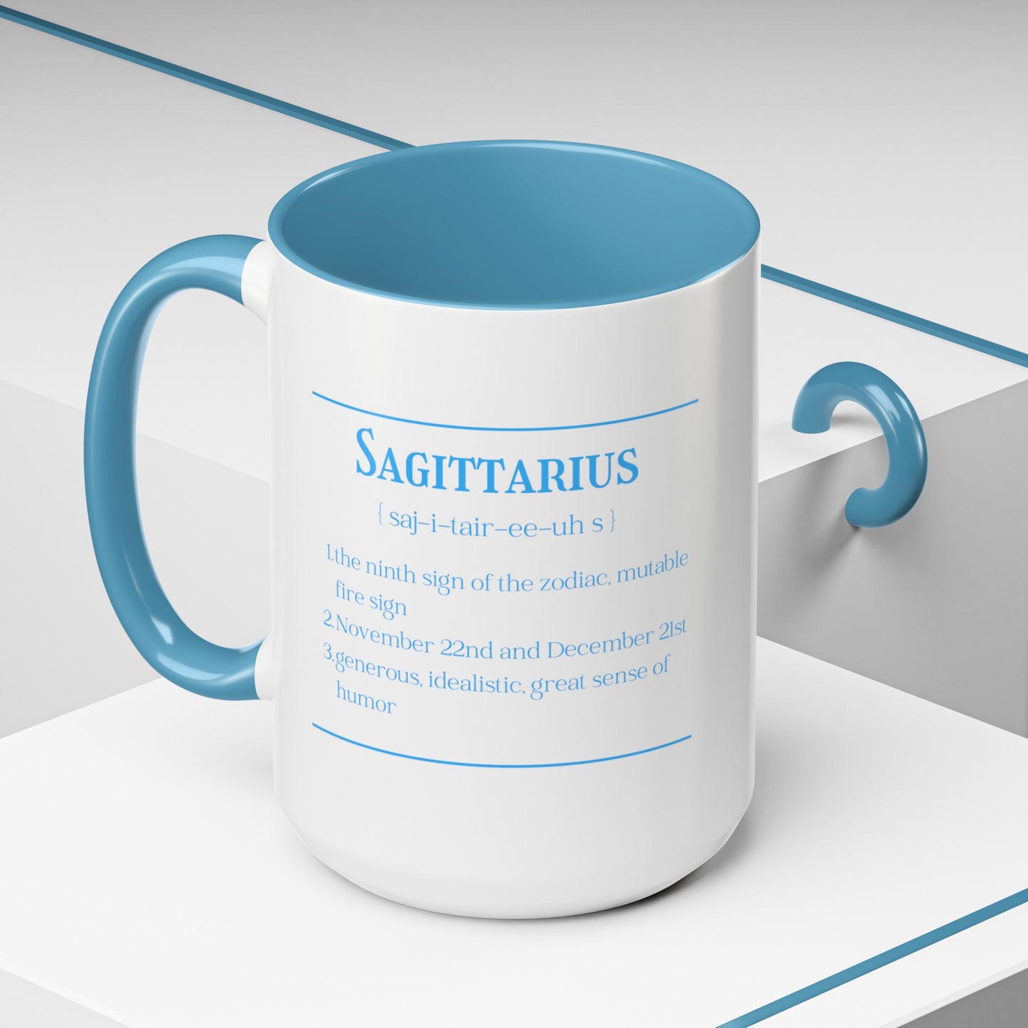 Sagittarius Accent Coffee Mug ( Blue )