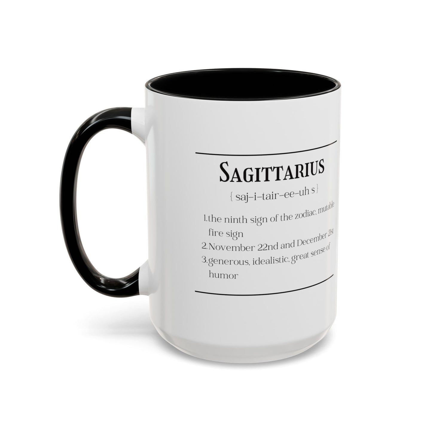 Sagittarius Accent Coffee Mug ( Black )