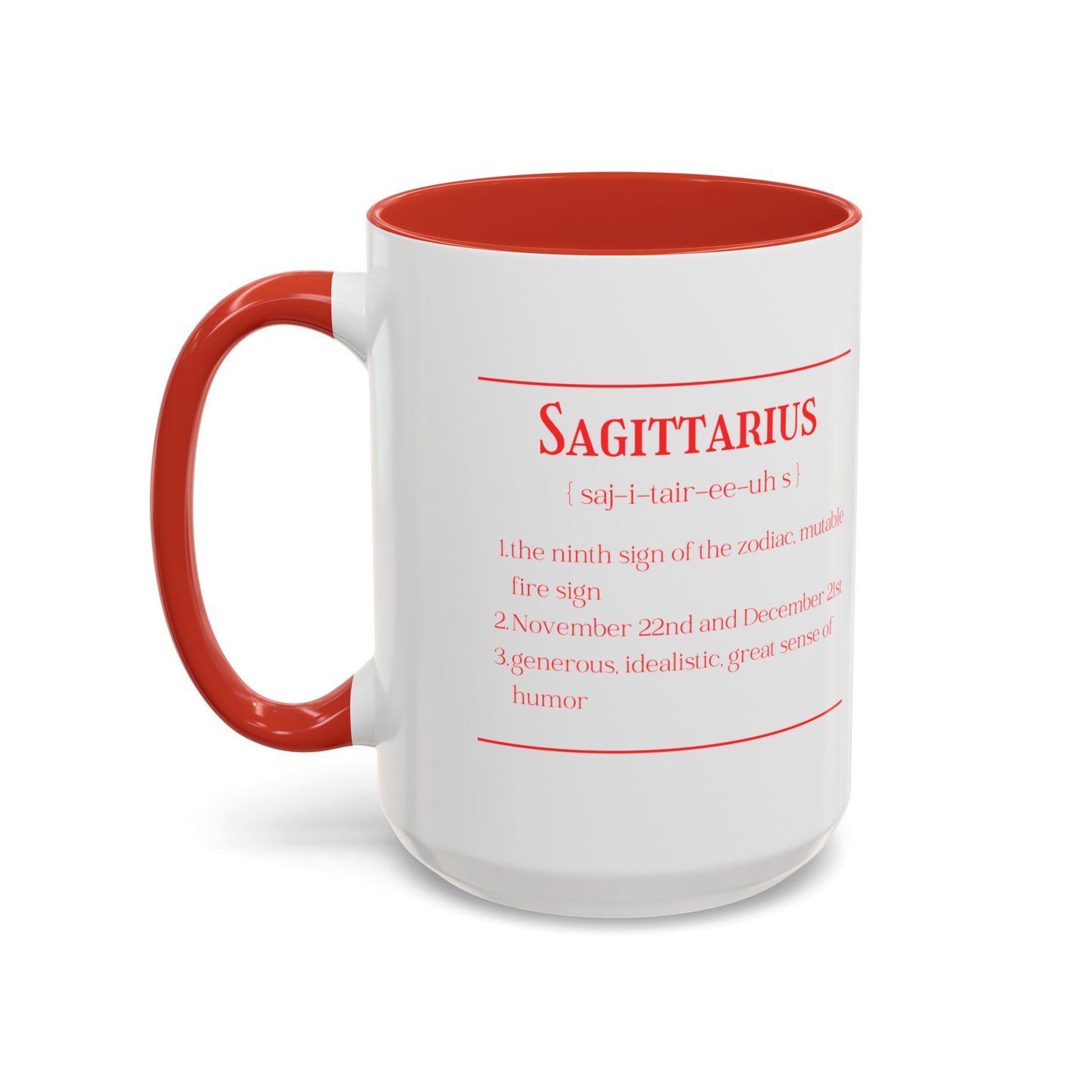 Sagittarius Accent Coffee Mug ( Red )