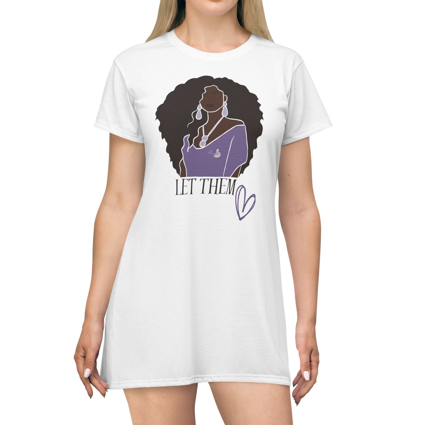 "Let Them" T-Shirt Dress (AOP)