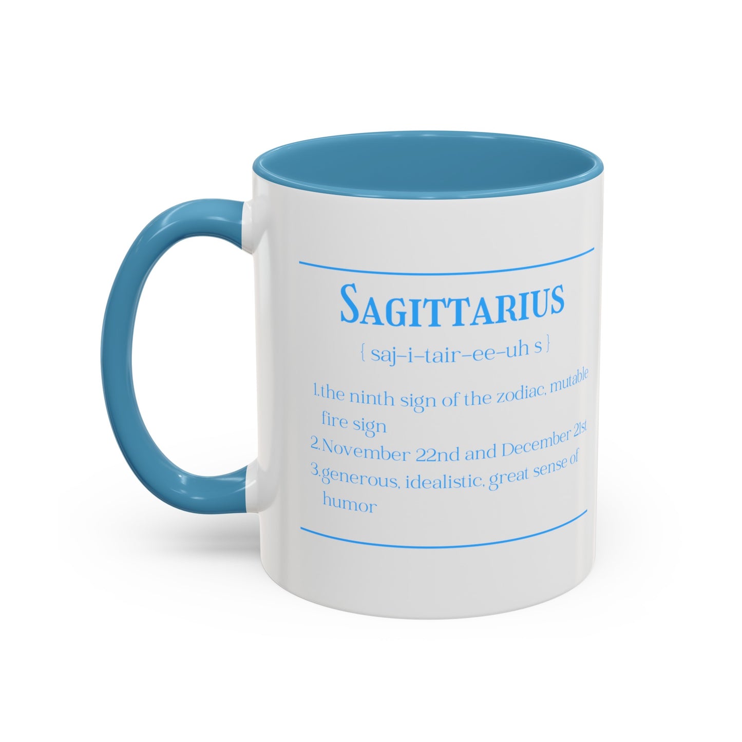 Sagittarius Accent Coffee Mug ( Blue )