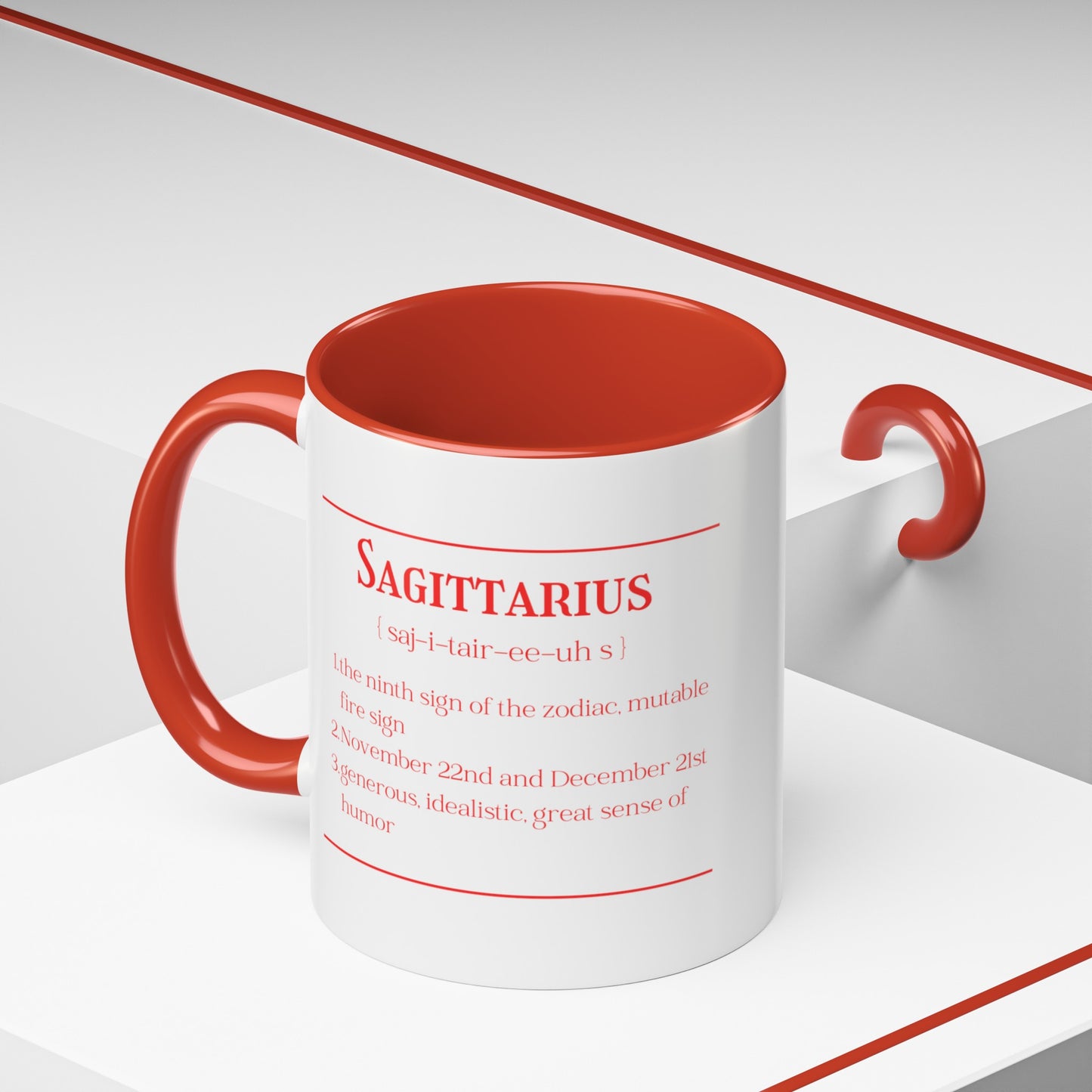 Sagittarius Accent Coffee Mug ( Red )