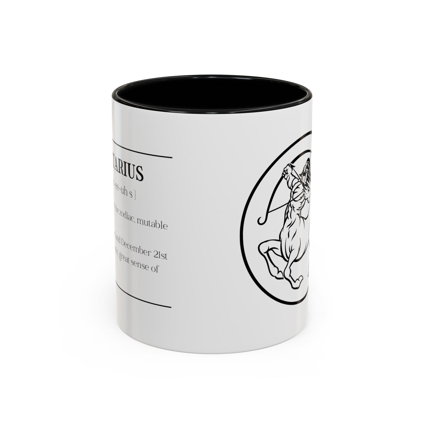 Sagittarius Accent Coffee Mug ( Black )