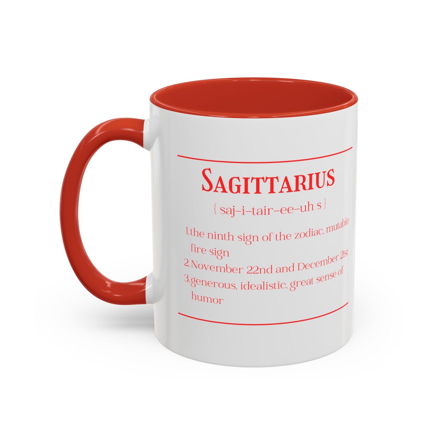 Sagittarius Accent Coffee Mug ( Red )