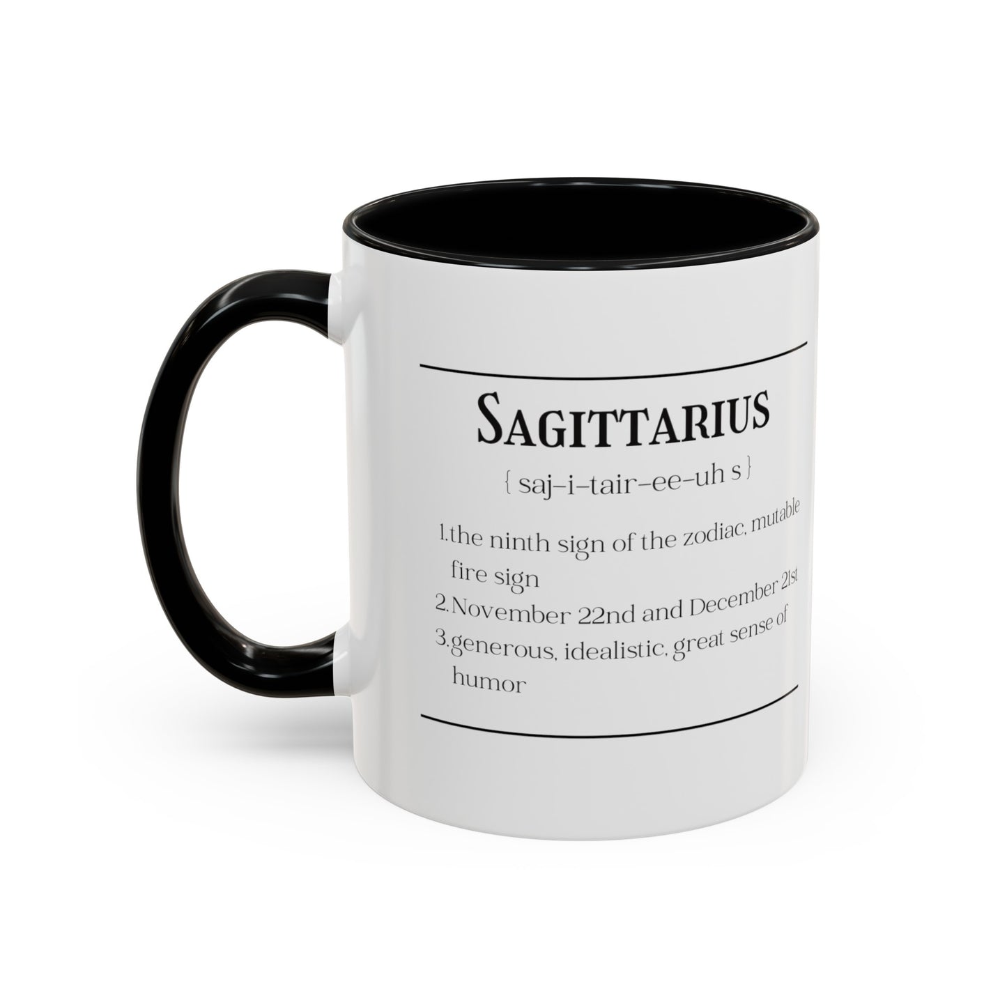 Sagittarius Accent Coffee Mug ( Black )