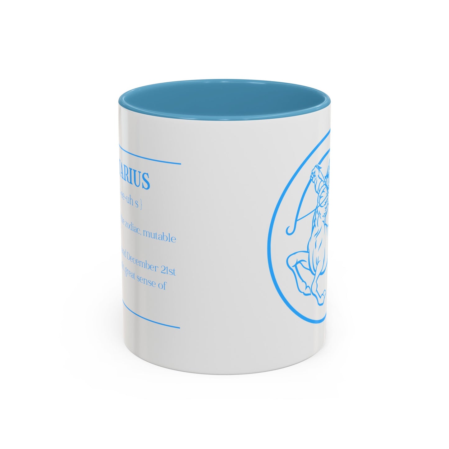 Sagittarius Accent Coffee Mug ( Blue )