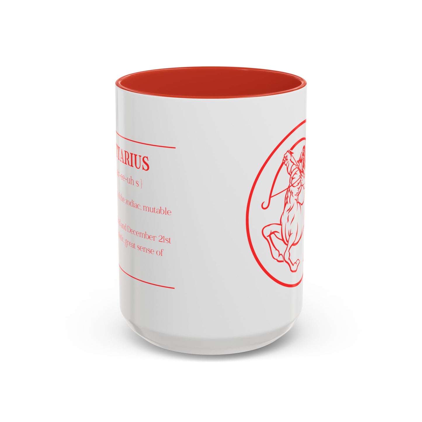 Sagittarius Accent Coffee Mug ( Red )