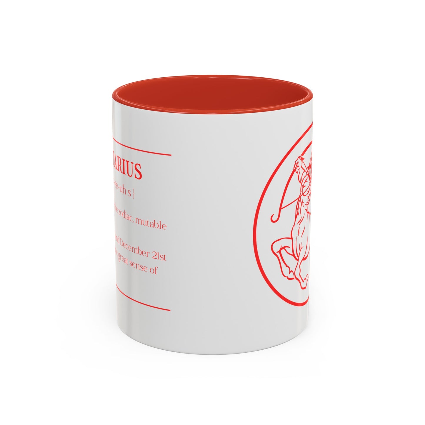 Sagittarius Accent Coffee Mug ( Red )