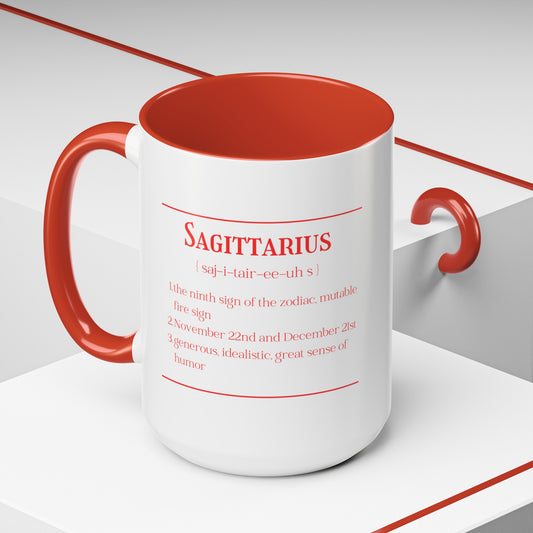 Sagittarius Accent Coffee Mug ( Red )