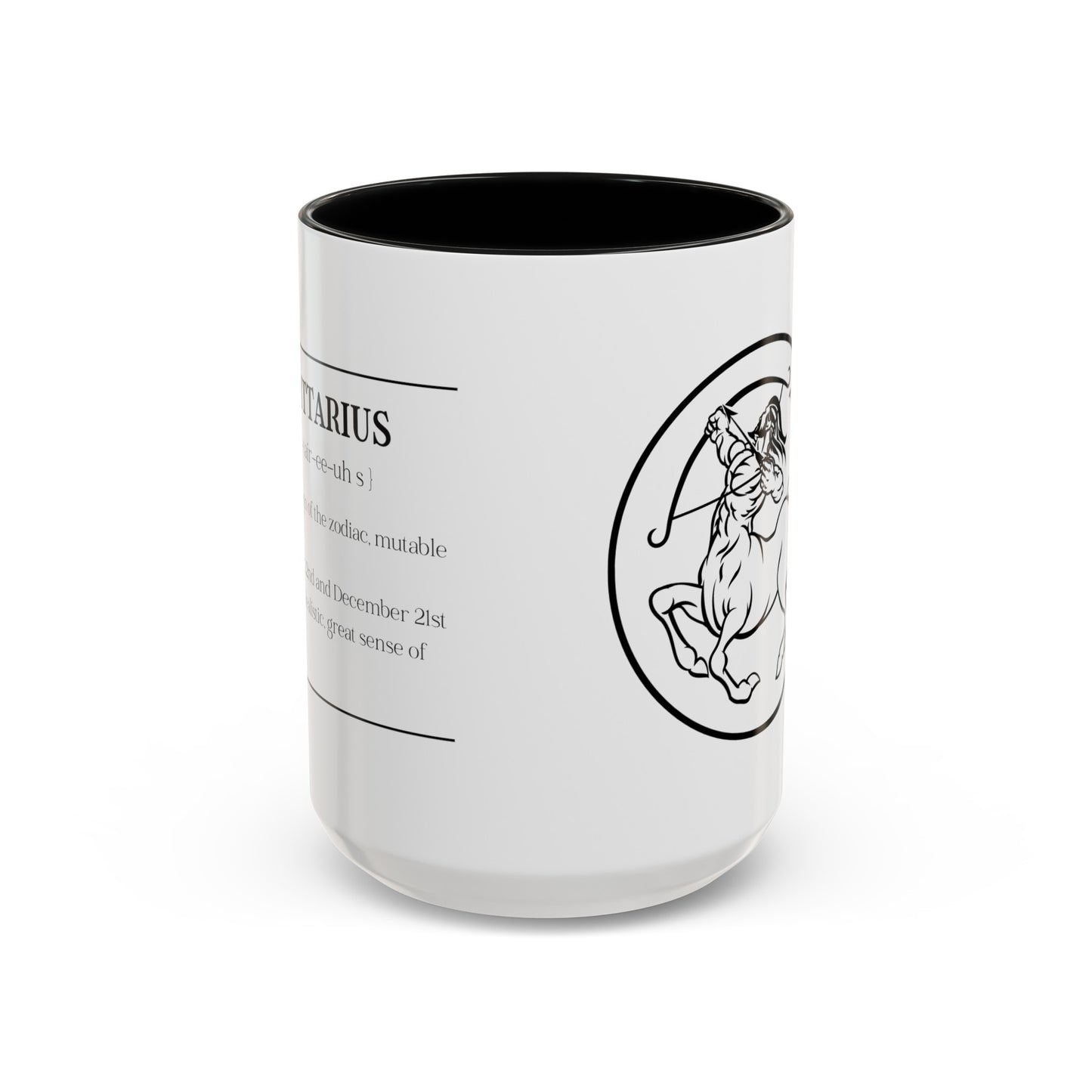 Sagittarius Accent Coffee Mug ( Black )