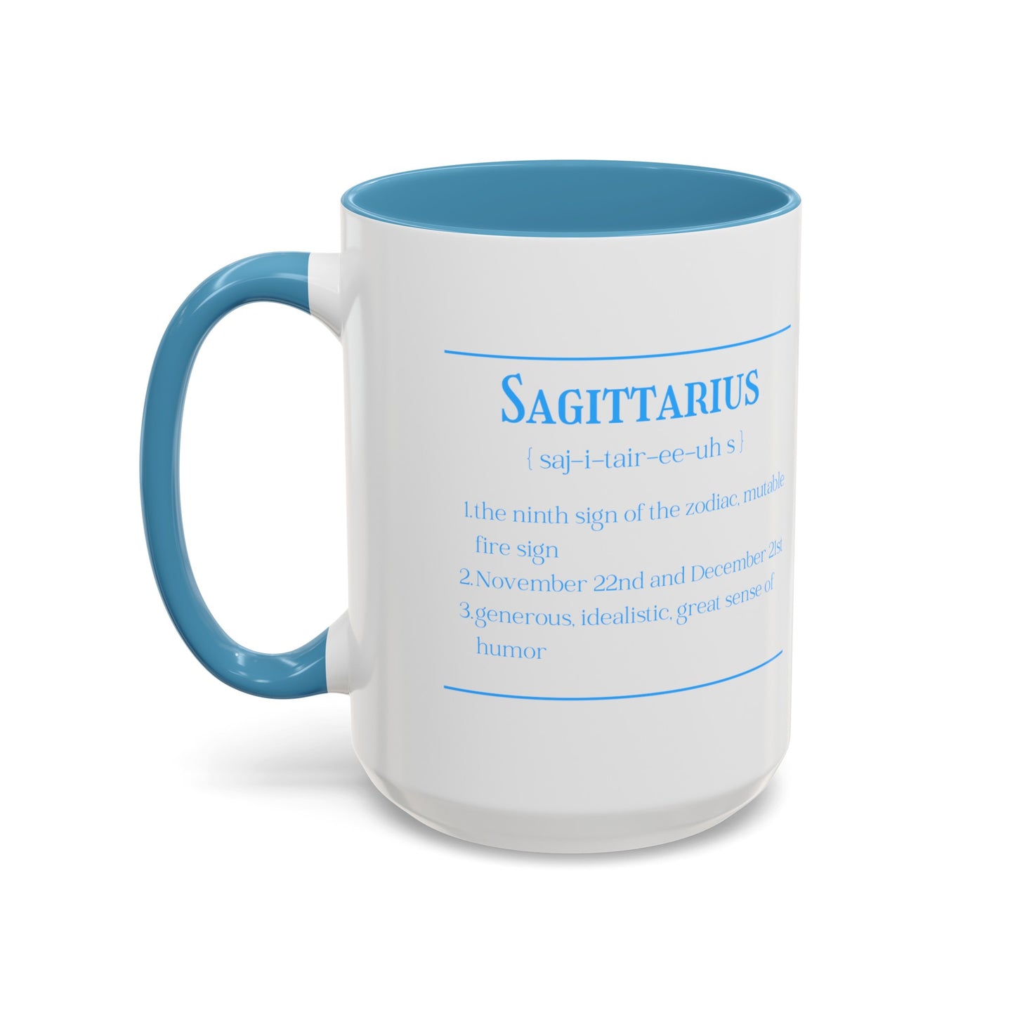 Sagittarius Accent Coffee Mug ( Blue )